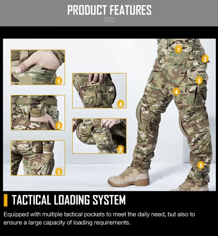 Combat Pants With Knee Pads